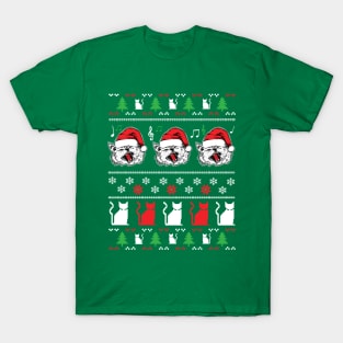 Funny Christmas Sweater Cats for Cat Owners T-Shirt